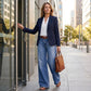 👖✨Vintage Dames Jeans met Hoge Taille en Wijde Pijpen