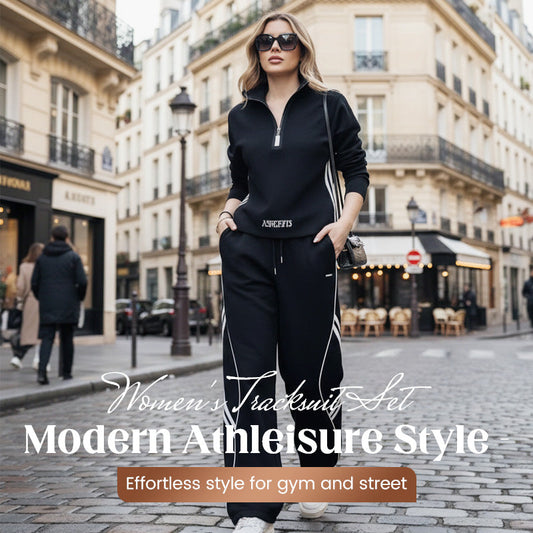 🎁2026 Nieuw binnen 50% KORTING💥Casual trainingspak met halve rits voor dames