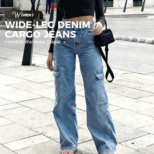 👖Dames Cargo Jeans met Wijde Pijpen