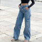 👖Dames Cargo Jeans met Wijde Pijpen