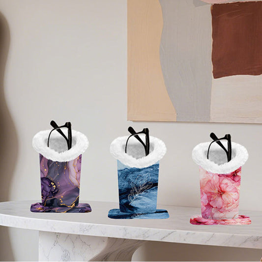 Magnetische Brillenhouder met Print en Zachte Pluche Voering