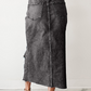 💙50% KORTING! 💎 Dames Hoge Taille Gescheurde Denim Midi Rok – Asymmetrische Zoom, Distressed Details & Flatterende Pasvorm 👖✨