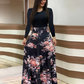 💃2-in-1 Damesjurk met Lange Mouwen en Bloemenprint🌸