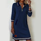 👗 Damesjurk met Kraag en Lange Mouwen – Elegante Polo Stijl voor Elke Gelegenheid ✨ Nu 60% KORTING – Comfortabel, Chic & Veelzijdig