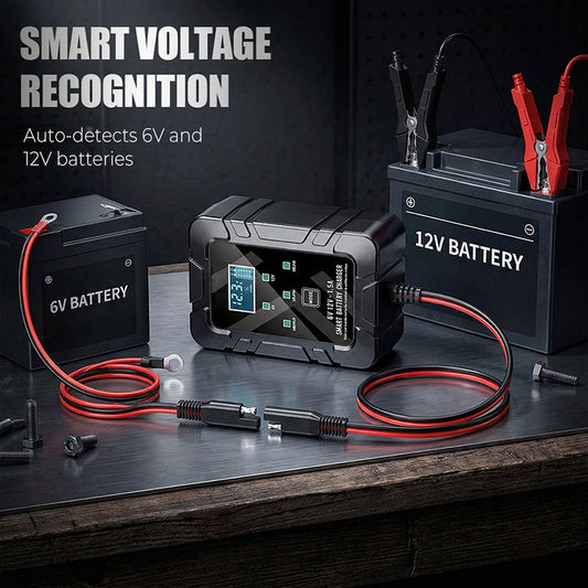 Automatische Acculader 1.5A 6V 12V
