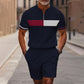 🔥60% KORTING🔥 Heren shirt en short set met kwartrits