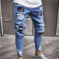 Heren skinny jeans met scheuren