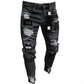 Heren skinny jeans met scheuren