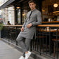 👔 Men's Modern Mandarin Collar Tunic & Pants Set – Elegant Design, Comfortable Fit & Perfect for Special Occasions 🎩