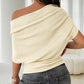 Dames Asymmetrische Off-Shoulder Vleermuismouw Top
