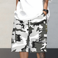 Heren Cargo Short Camouflage met Trekkoord