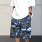 Heren Cargo Short Camouflage met Trekkoord