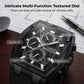 Modern horloge met tonneau-vormige kast – tonneau-design, chronograaf en siliconen band