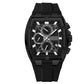 Modern horloge met tonneau-vormige kast – tonneau-design, chronograaf en siliconen band