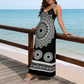 Boho maxi-jurk met mandala print en spaghettibandjes