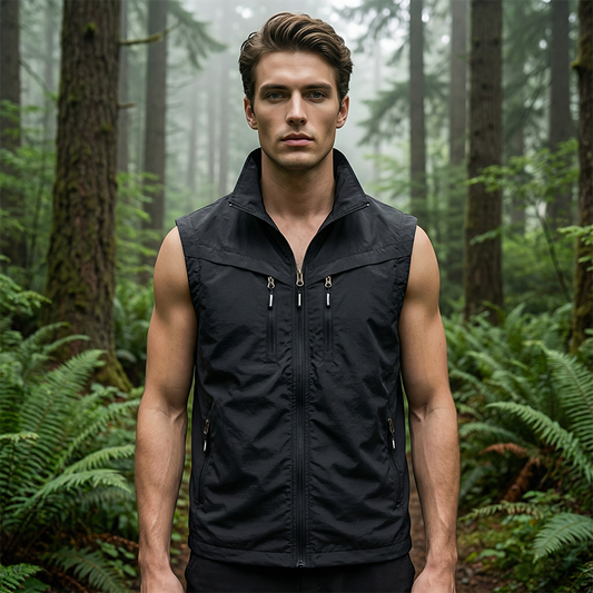 Heren outdoor bodywarmer met meerdere zakken