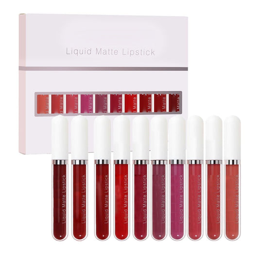 ⏰LAST DAY SALE: €18.99 for 10pcs !!💝10Pcs Matte Waterproof  Long Lasting Lip Gloss