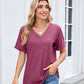 Dames V-hals Korte Mouw Casual T-shirt