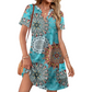 Dames casual losse jurk met korte mouwen