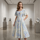 👗 60% Korting – Fit & Flare Jurk met Zwierige Mouwen | Flatterend, Luchtig & Elegant bij Elke Stap