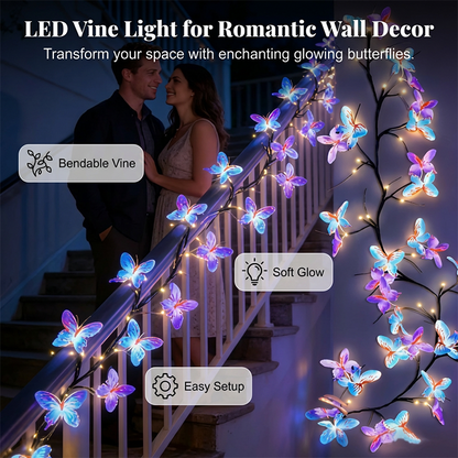 🌞Fris De Lente In Met 55% Korting!🦋Magische Vlinder Lichtrank (1,6m) | Buigbaar LED Lichtsnoer met 36 Lampjes & 8 Modi | Esthetische Sfeerverlichting