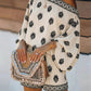 Bohemian jumpsuitset met schoudervrije pasvorm en print
