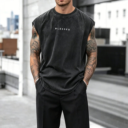 🏋️ 50% OFF NOW! 💪Vintage Gewassen Losvallend Gym Muscle T-shirt – Ademend en Stijlvol