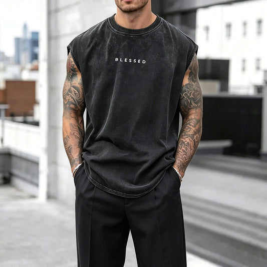 🏋️ 50% OFF NOW! 💪Vintage Gewassen Losvallend Gym Muscle T-shirt – Ademend en Stijlvol