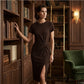 👗 LIMITED-TIME 50% OFF! ⏳ Elegant Twist-Front Slit Dress – Waist-Cinching, Bodycon, Chic ✨