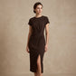 👗 LIMITED-TIME 50% OFF! ⏳ Elegant Twist-Front Slit Dress – Waist-Cinching, Bodycon, Chic ✨