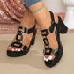 ⏳Time-Limited Special⏰Women's Chunky Heel T-Strap Sandals