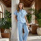 ⏰Casual tweedelige set voor dames in effen kleur👚👖
