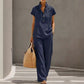 ⏰Casual tweedelige set voor dames in effen kleur👚👖