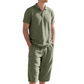 Casual linnen set met overhemd en broek voor here