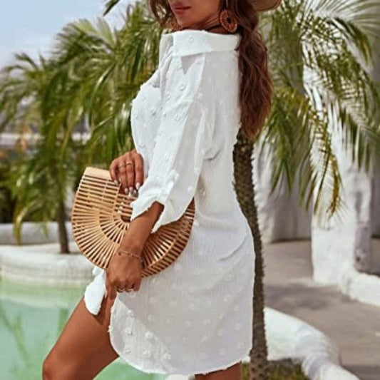 ⏳Time-Limited Special⏰Women's Casual Oversized Jacquard Chiffon Shirt