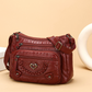 Dames zacht PU-leer crossbody tas met meerdere vakken