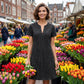 👗 NU 50 % KORTING! 🌸Denimjurk met korte mouwen en V-hals voor dames