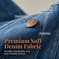 Dames cropped denimjack met korte puffmouwen
