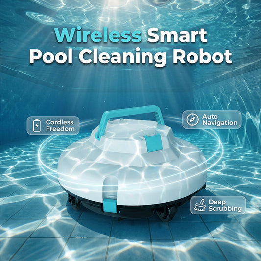 🤖New arrival 60% OFF!🌊Pool Cleaning Robot | Cordless · Powerful Suction · Smart Navigation · One-Touch Start · Easy-to-Remove Filter Basket🏖️