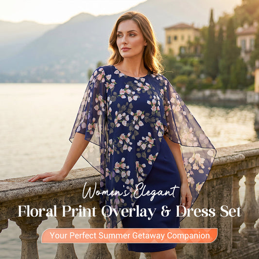 👗 52% KORTING! ✨ Set met Bloemen Overlay en Jurk – Elegant & Vrouwelijk – Perfect voor bruiloftsgasten, tuinfeesten of lenteachtige gelegenheden 🌸