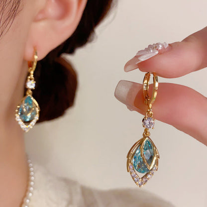 🎁Nieuw 2026 63% KORTING💥Hemelsblauw Druppel Dangle Hoepel Oorbellen💧💍
