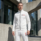 Casual Herenset met Bedrukte Jas met Rits en Broek