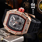 ⌚ Beperkte oplage – 56% korting✨ Luxe herenhorloge in tonneauvorm met strass-versiering