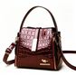 👜 TIJDELIJKE AANBIEDING: 50% KORTING+Gratis verzending✨ Glanzende krokodilprint dames handtas – Gestructureerd, gouden hardware, ruim & chique 💼