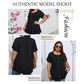 👚✨ Dames Geplooide Voorkant Pofmouw T-shirt – Elegant, Losse Pasvorm, Veelzijdig 🌸💨