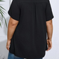 👚✨ Dames Geplooide Voorkant Pofmouw T-shirt – Elegant, Losse Pasvorm, Veelzijdig 🌸💨