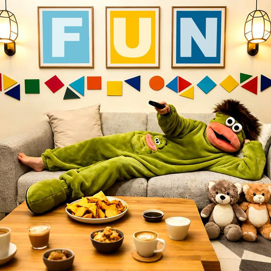 🐟 Elegantie heeft geen woorden nodig – Knusse Koraalvlies Pyjama met Figuren 🧸 | Onesie | S-2XL