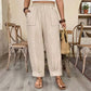 🎉【Aanbieding】👖✨Dames Losse Casual Broek | Elastische Taille | Relaxed Fit | Effen Kleuren | Polyester Mix | 1XL-5XL🧵