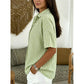 Dames casual gestreepte blouse met korte mouwen