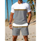 🔥Zomeraanbieding: 50% korting👕 Zomerse sportoutfit voor heren met kleurblokken🏖️